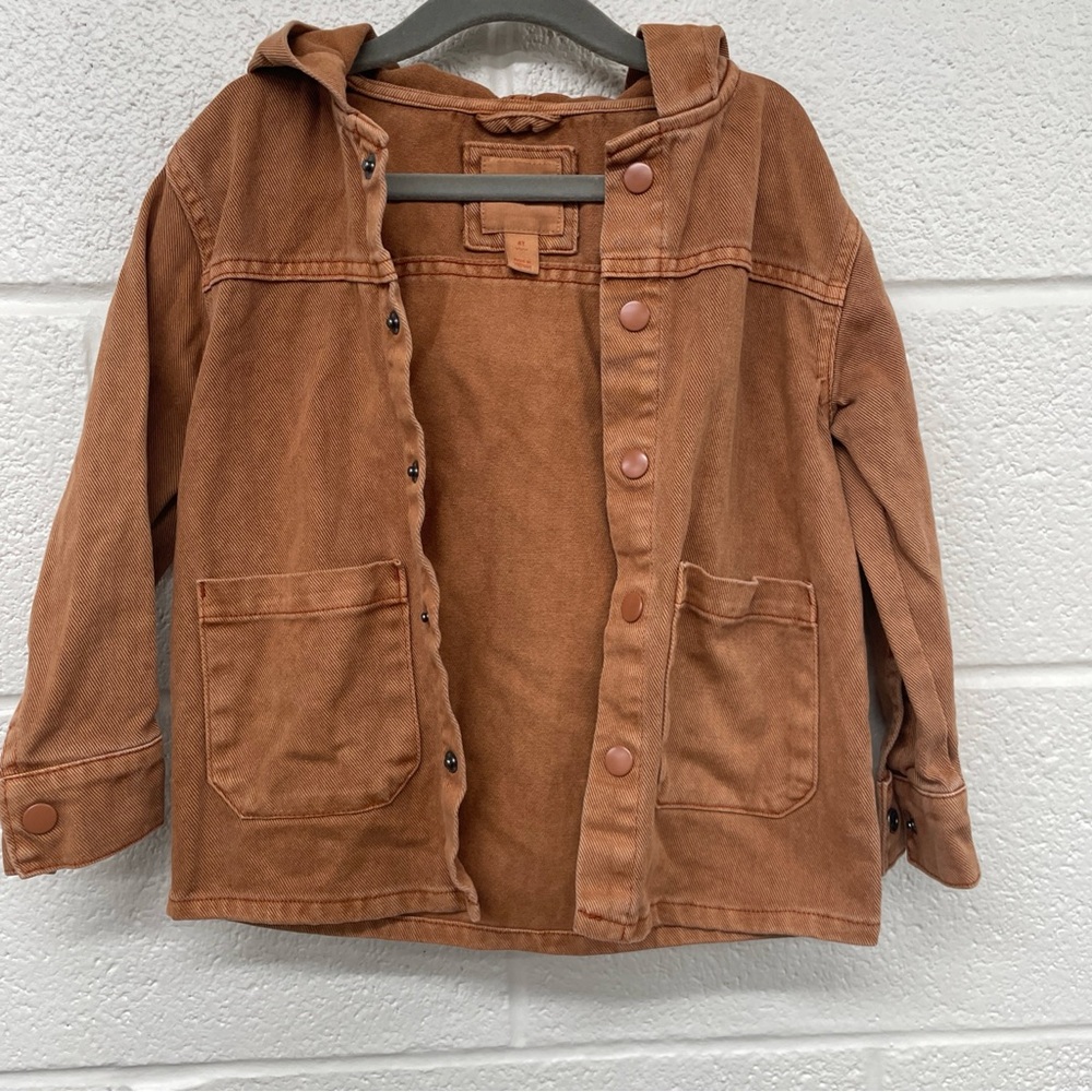 Kids Brown/Rust Hooded Jacket